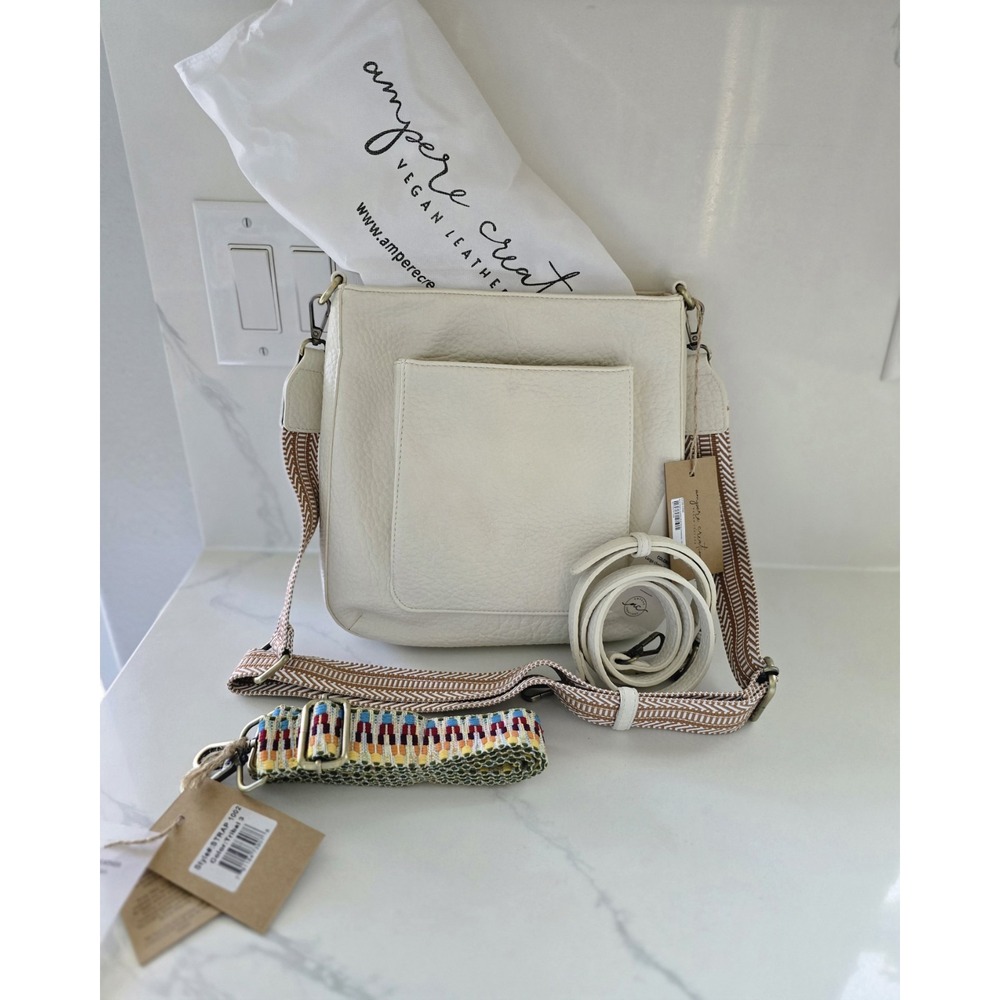 Ampere Creation Vegan‎ Leather Adj XBody Purse Bag Multi Strap New Dust Bag